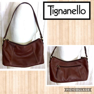 Tignanello Brown Leather Handbag Like New